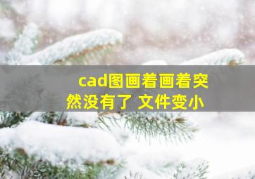 cad图画着画着突然没有了 文件变小